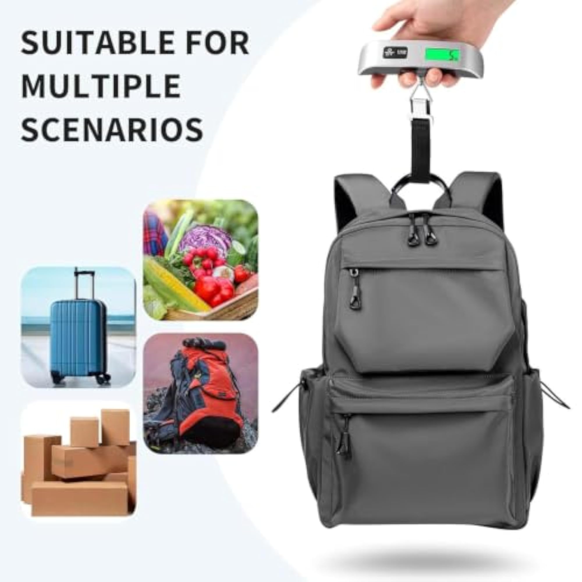 Luggage Scales Digital with Hooks, Portable Travel Scale